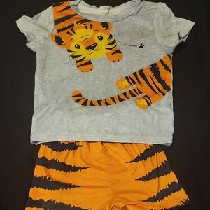 Kids Tiger Print Pajamas Set